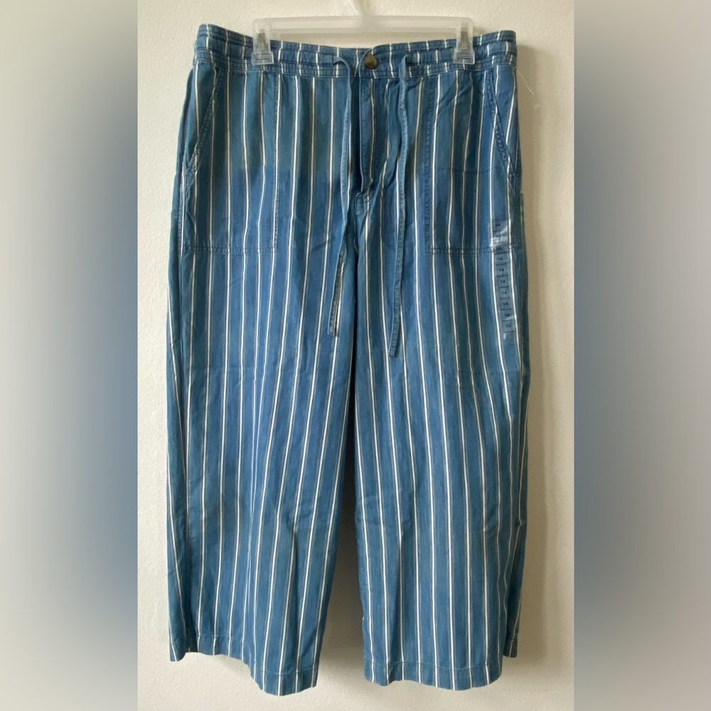 American Eagle Outfitters high-rise wide-leg cropped pants 14